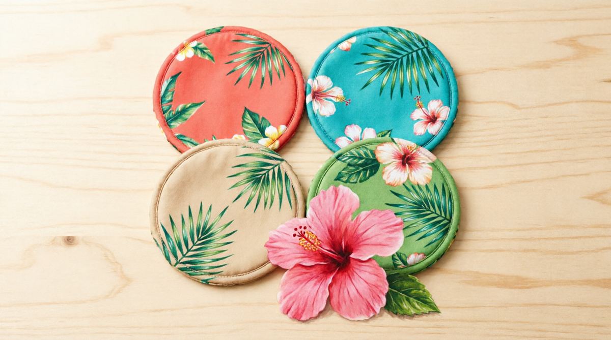 Tropical Coasters Set PDF Sewing Pattern